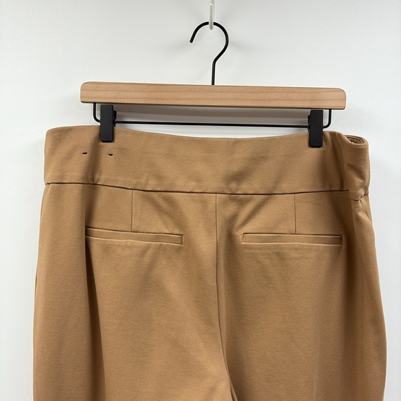 Express Columnist Ponte Knit High Rise Pull-On Trouser Ankle Pant Career Tan XL - Picture 7 of 10
